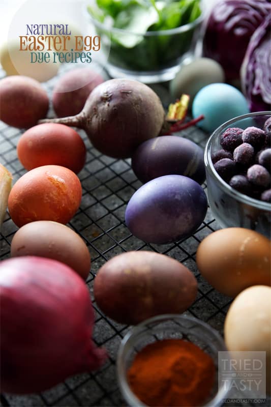 Natural Easter Egg Dye Recipes.