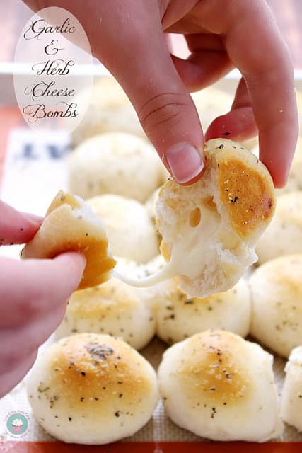 Garlic & Herb Cheese Bombs | Love Bakes Good Cakes