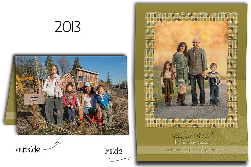 family photos for a holiday card