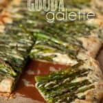 Asparagus Gouda Galette is a delicious, rich, flaky dish that can either be served as an appetizer or as a brunch entree when topped with poached eggs.