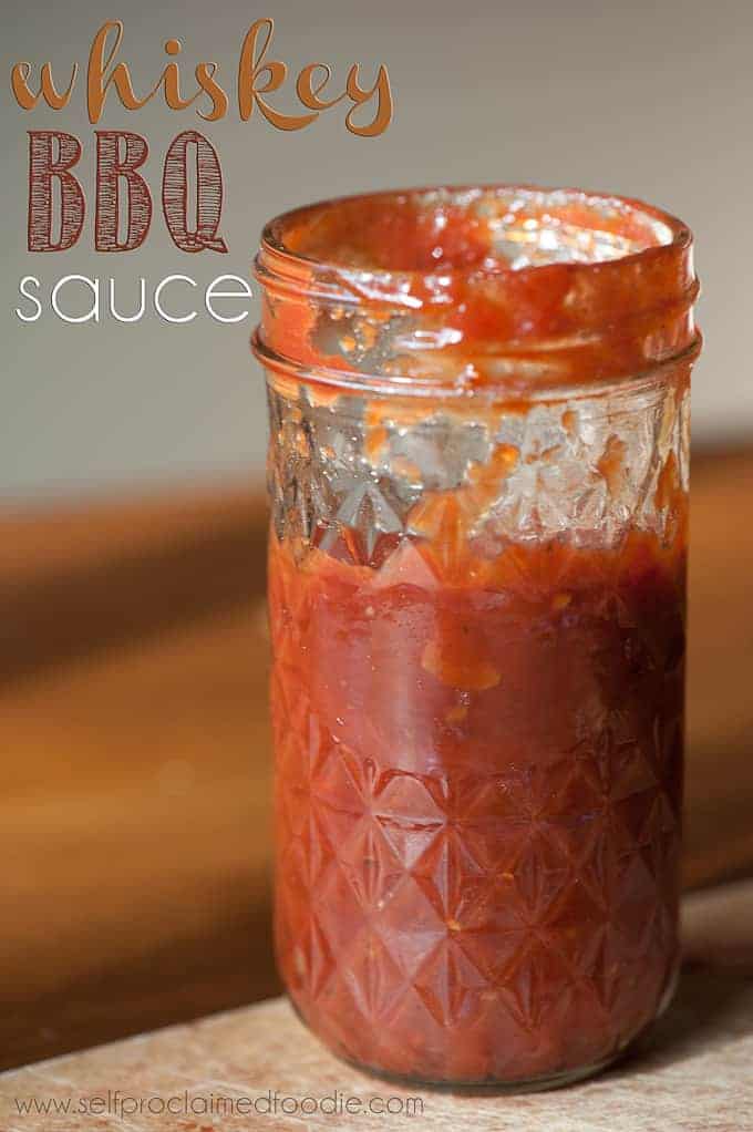 mason jar with homemade barbecue sauce