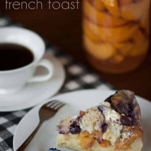 Campfire Blueberry Peach French toast is a perfect start to your camping morning. Peaches, blueberries and cream cheese make a delicious campfire breakfast.