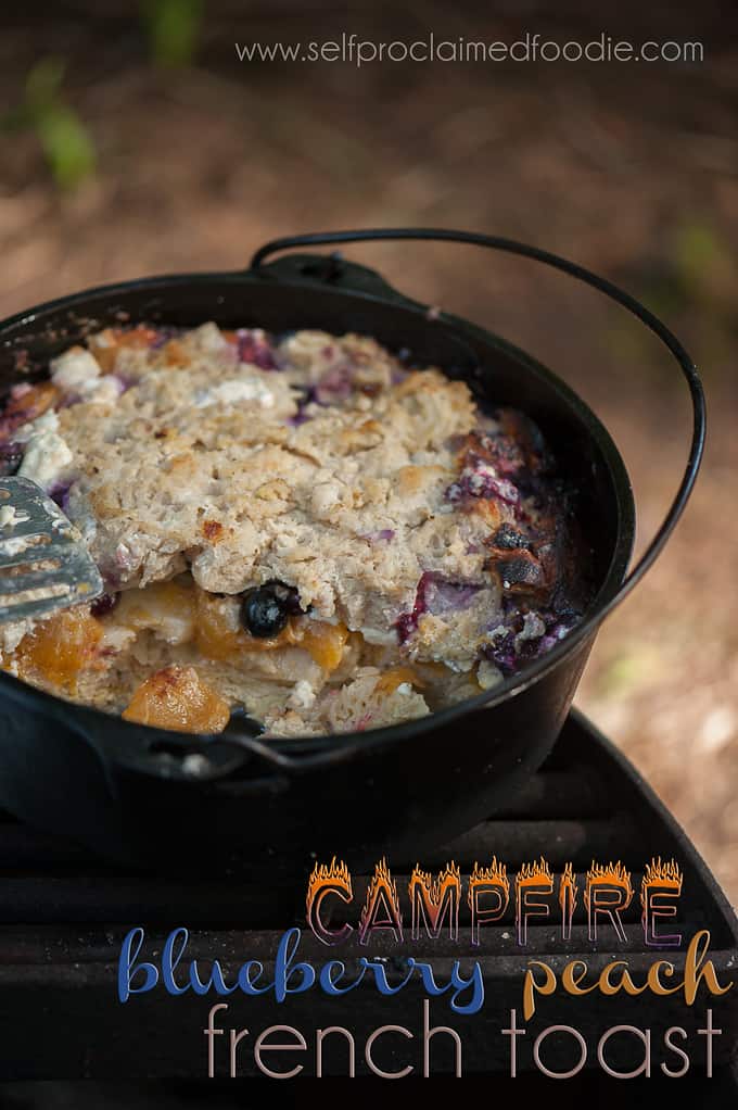 campfire-blueberry-peach-french-toast