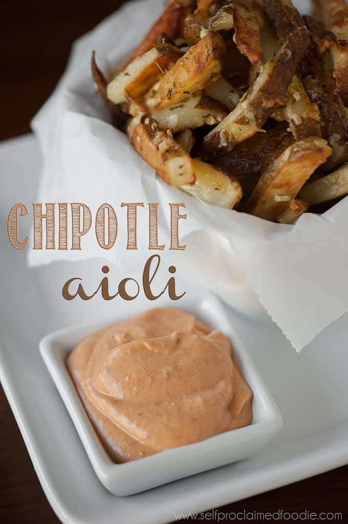 french fries with chipotle aioli