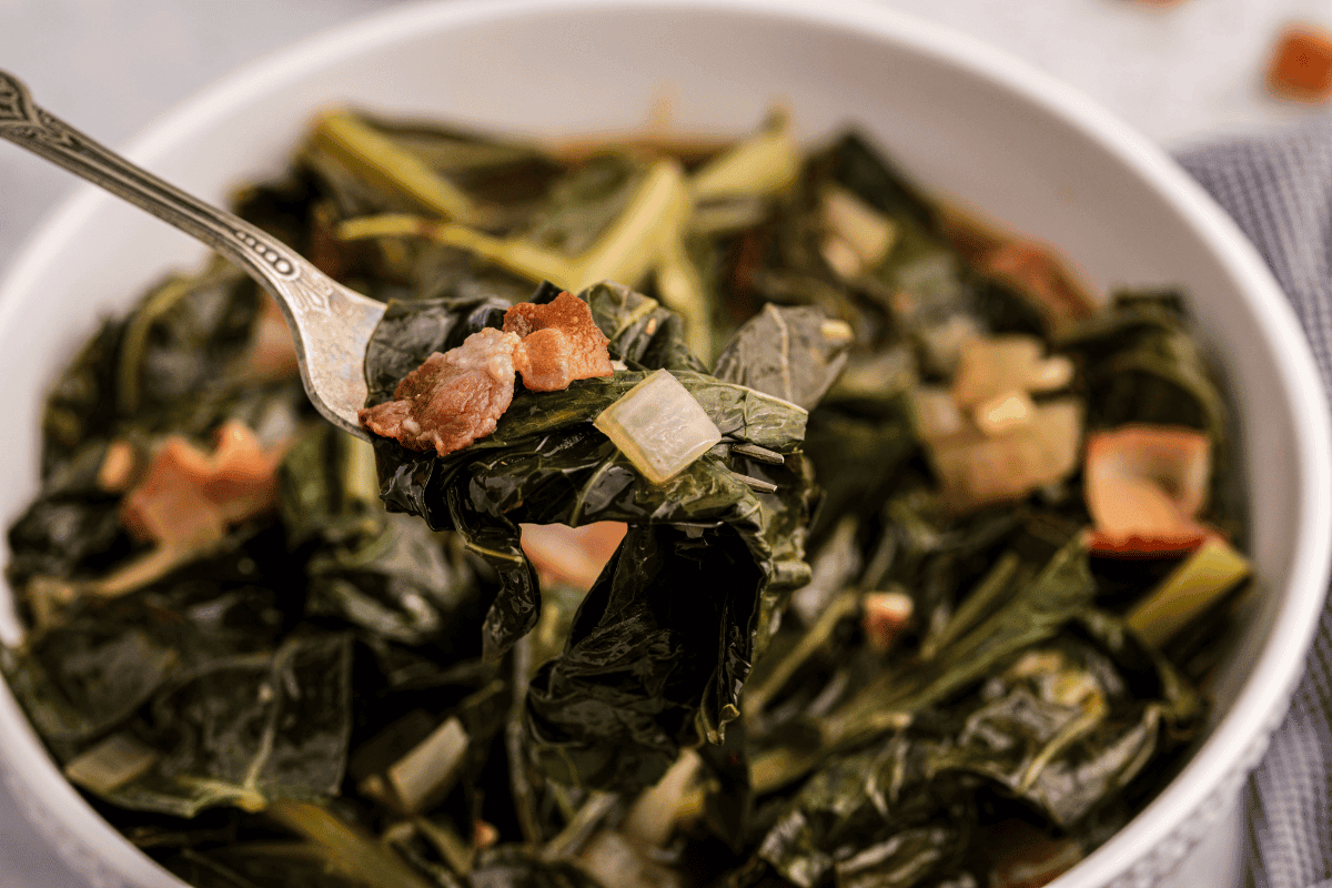 collard greens and bacon.