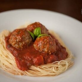 Baked Italian Meatball Recipe (for Spaghetti) - Self Proclaimed Foodie