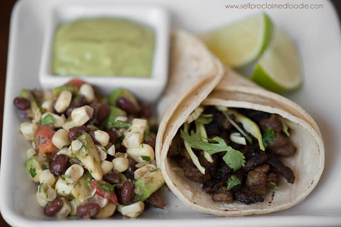 Carne Asada Tacos with Mojo Sauce