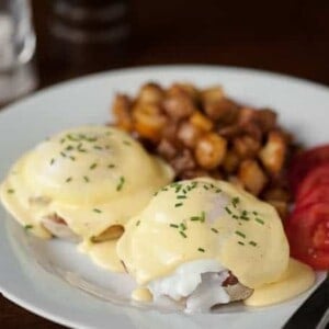 Making a delicious Classic Eggs Benedict breakfast at home is much easier than you think, especially when you whirl up the hollandaise sauce in the blender.