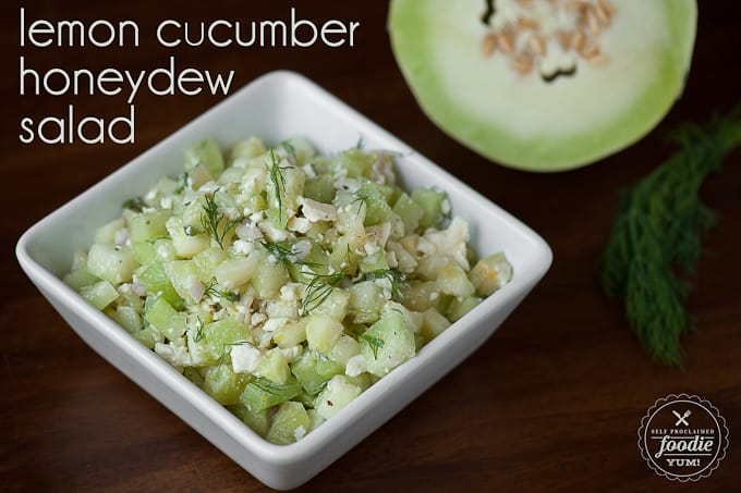 Lemon Cucumber Honeydew Salad  Self Proclaimed Foodie