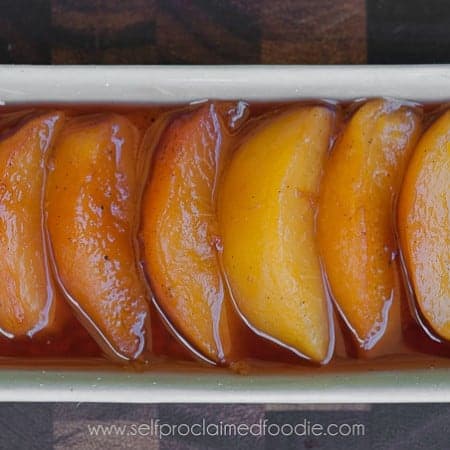 Vanilla Wine Poached Peaches | Self Proclaimed Foodie
