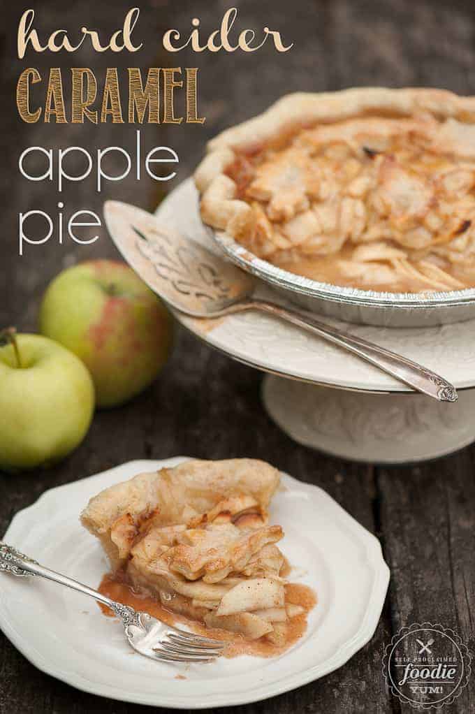 Hard cider caramel apple pie