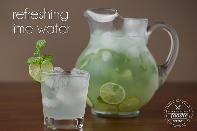 Lime Water with Mint Stay Hydrated - Self Proclaimed Foodie