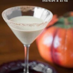 creamy Pumpkin pie martini in glass