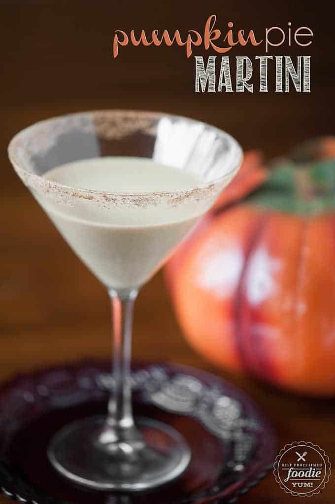 creamy Pumpkin pie martini in glass