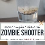 drinkable brain in a vodka shot for halloween.