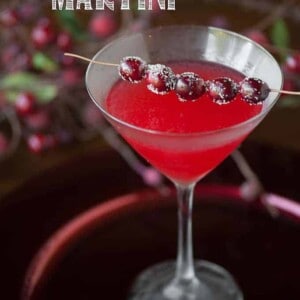 Make an extra batch of homemade cranberry sauce and pair it with vodka to transform it into a festive Cranberry Martini holiday cocktail.