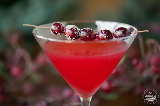 Cranberry vodka cocktail