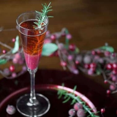 This refreshing and delicious Cranberry Pear Moscato is the quintessential cocktail this holiday season.