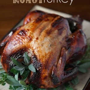 Damn Good Roast Turkey will impress your Thanksgiving guests! Oven roasted turkey made unbelievably moist and flavorful from apple cider brine and herbs.