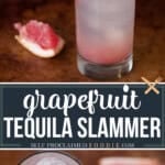 Grapefruit Tequila Slammer cocktail recipe.