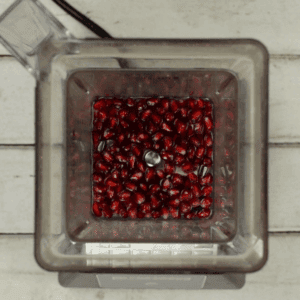 making pomegranate simple syrup.
