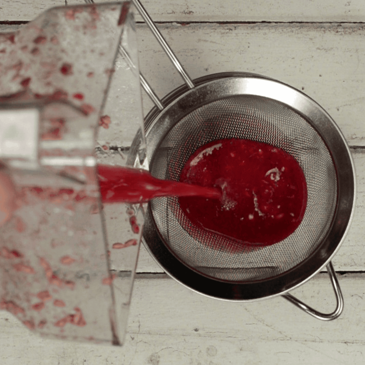 making pomegranate simple syrup.