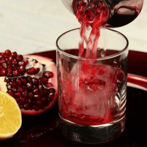 pomegranate whiskey sour.