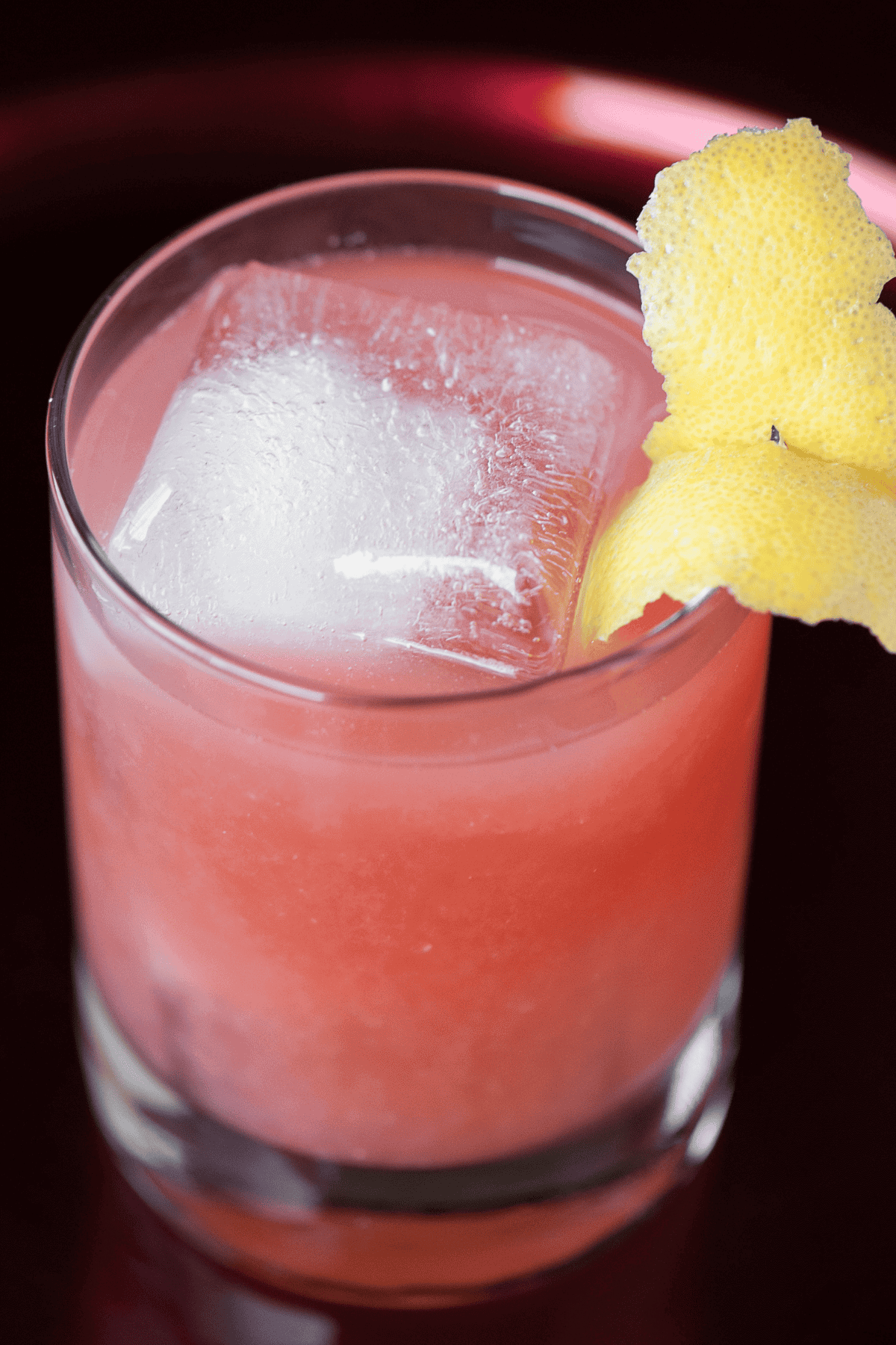 pomegranate whiskey sour.