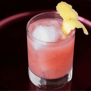pomegranate whiskey sour.