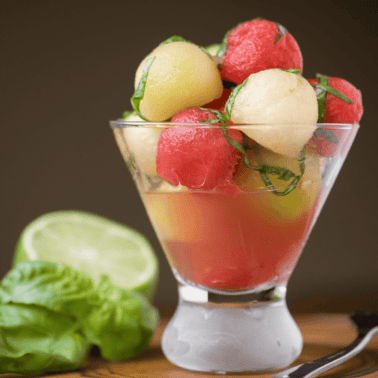 Fresh Melon Basil Salad.