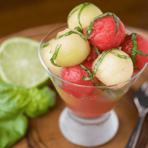Fresh Melon Basil Salad