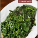 wilted spinach with garlic.