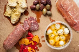 antipasto ingredients.