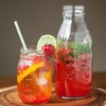 strawberry basil honey punch with tequila.