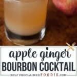 apple ginger bourbon cocktail recipe.