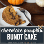 homemade chocolate chip pumpkin bundt cake recipe.