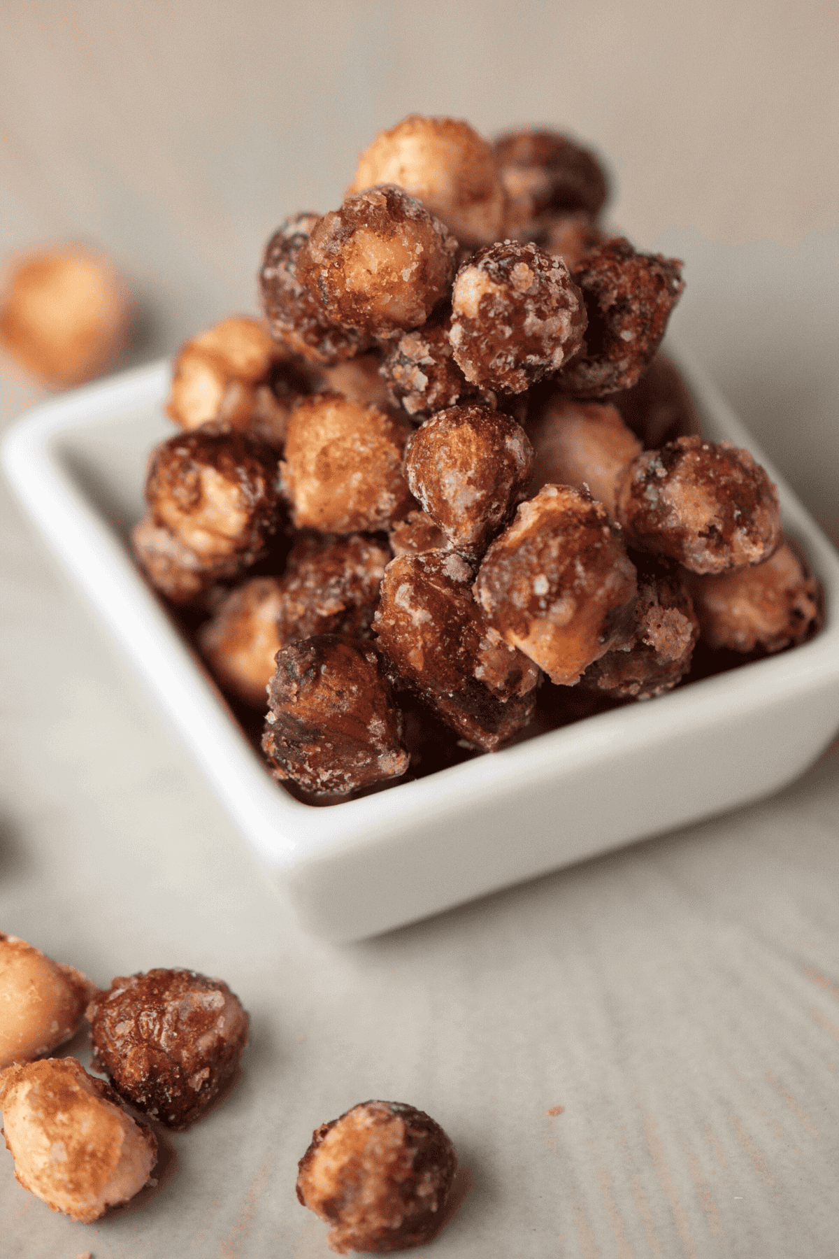 homemade candied hazelnuts.