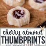 cherry almond thumbprint cookie recipe.