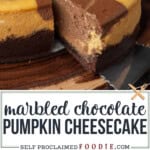 marbled chocolate pumpkin cheesecake.