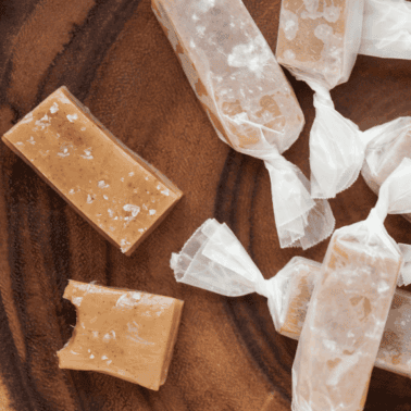 homemade salted caramels.