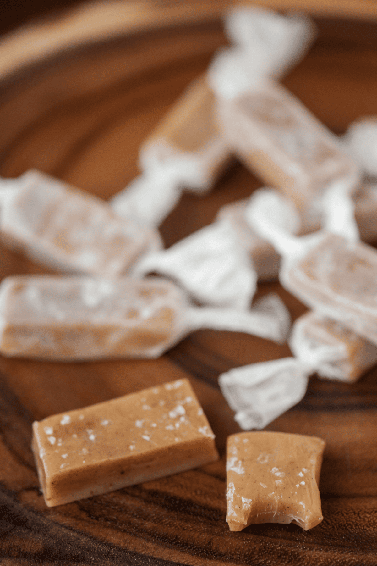 homemade salted caramels.