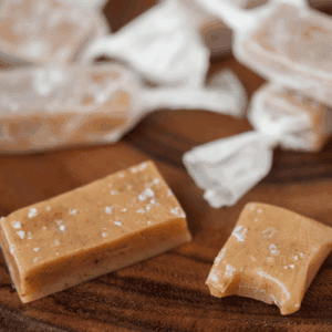 homemade salted caramels.