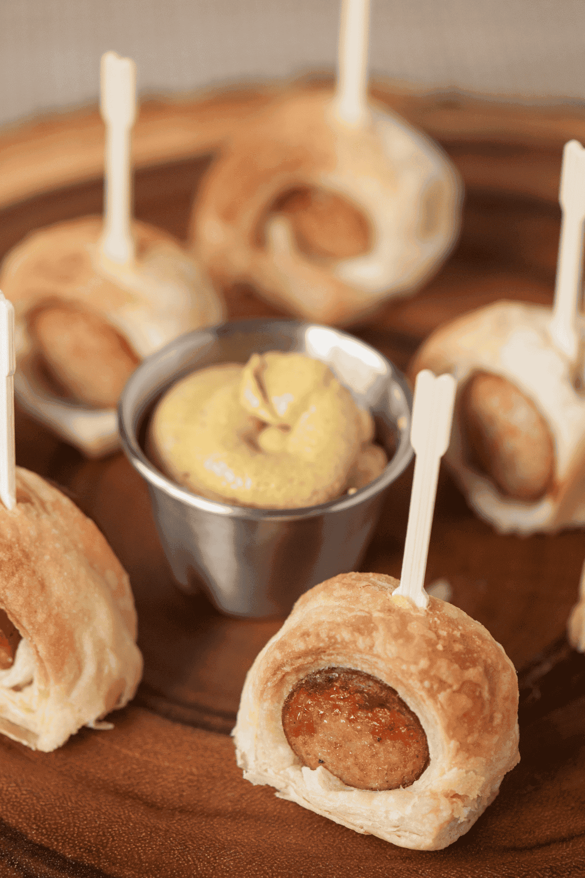 kielbasa wrapped in puff pastry.