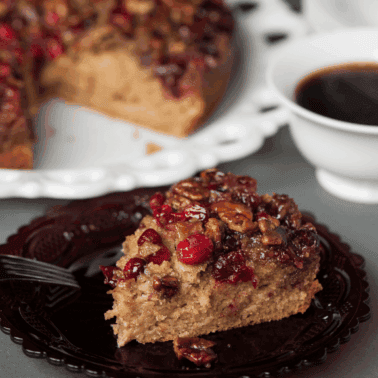 upside down cranberry coffee cake.
