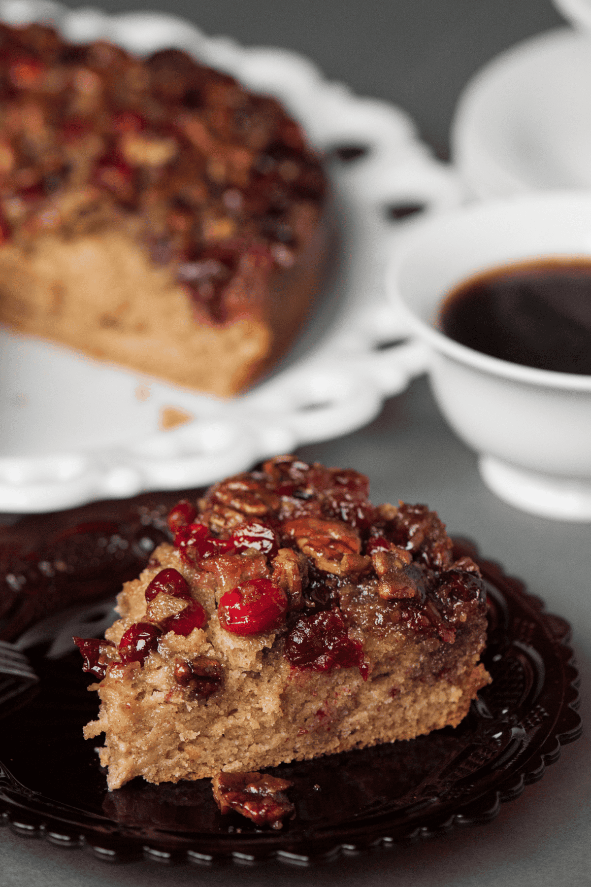 upside down cranberry coffee cake.