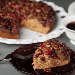 upside down cranberry coffee cake.