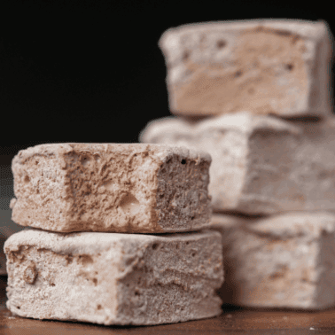 Homemade Chocolate Marshmallows.