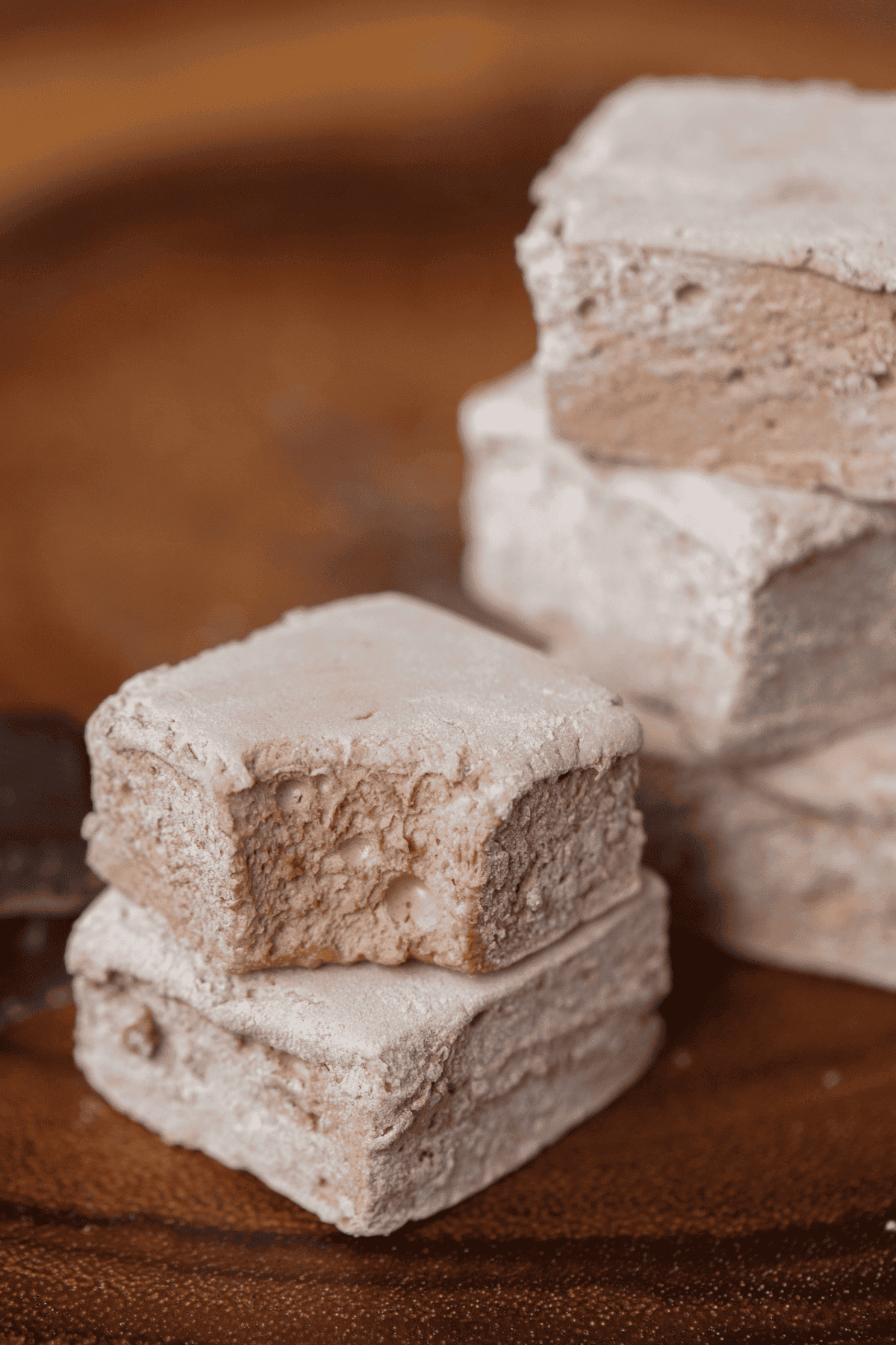 Homemade Chocolate Marshmallows.