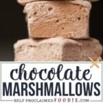 Homemade Chocolate Marshmallows.