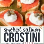 cold smoked salmon crostini appetizer recipe.
